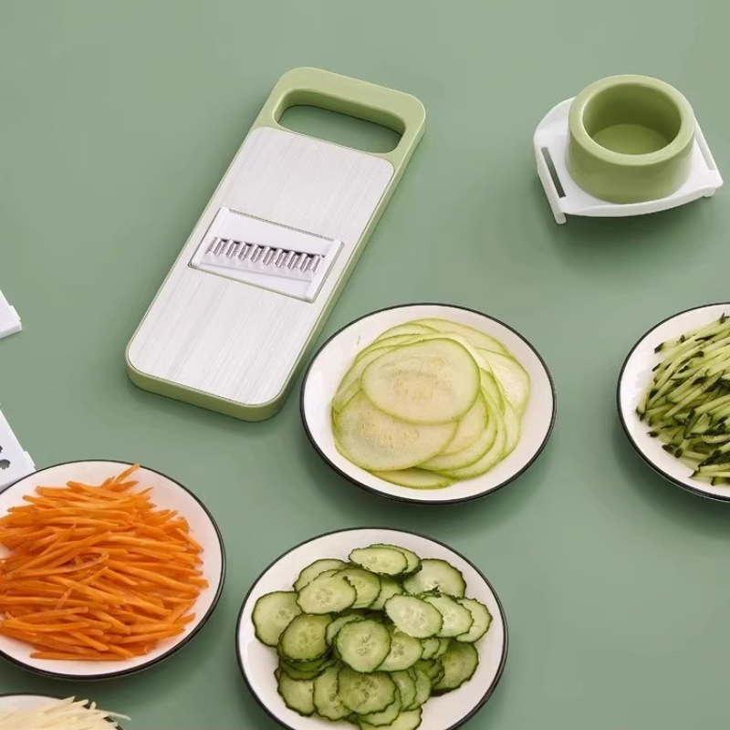 Multifunctional Safe Vegetable Slicer - Multi-blade Cutting, Anti-slip Design, Easy to Clean(Includes Five Different Blades)