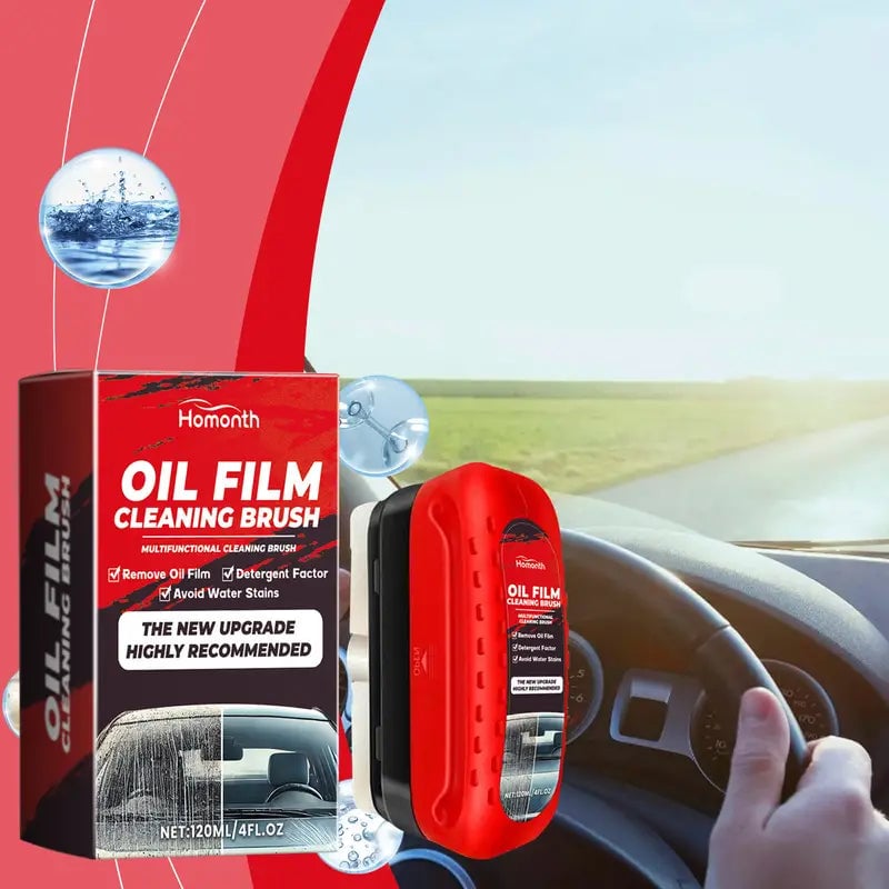 🔥 New upgrade Glass cleaning board-Automotive Oil Film Cleaning Brush