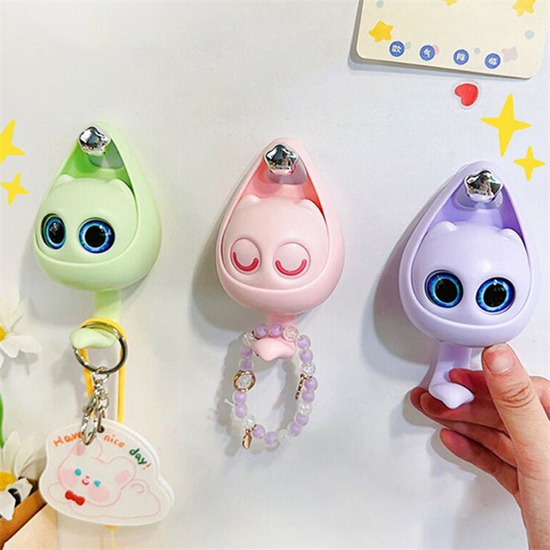 Cute Cat Coat Hook with Blinking Eyes