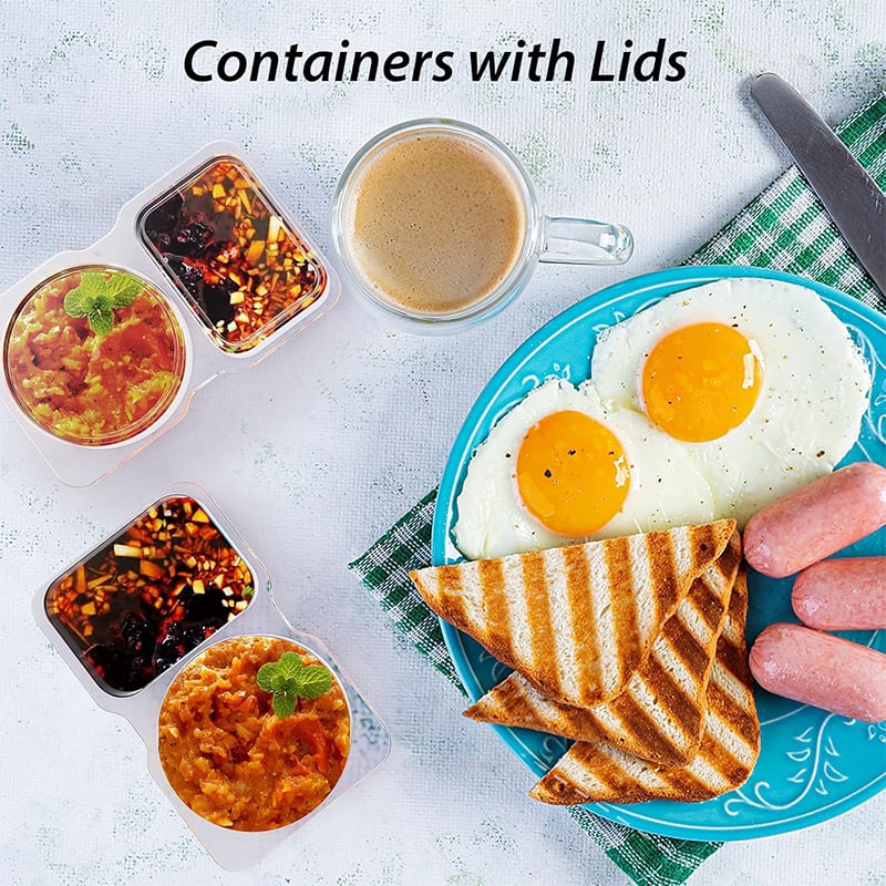 Double Compartment Condiment Containers