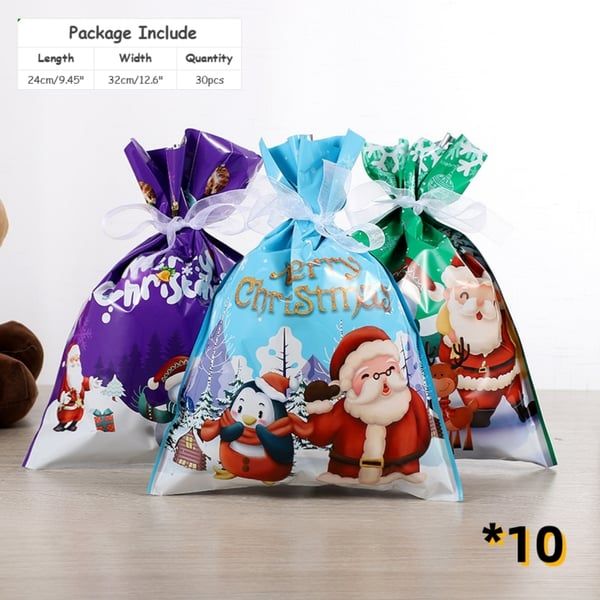 🎅Early Christmas Sale 49% OFF 🎁 Christmas Cheer Drawstring Gift Bags - 33-Pack