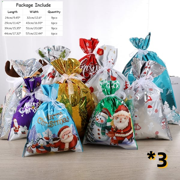 🎅Early Christmas Sale 49% OFF 🎁 Christmas Cheer Drawstring Gift Bags - 33-Pack