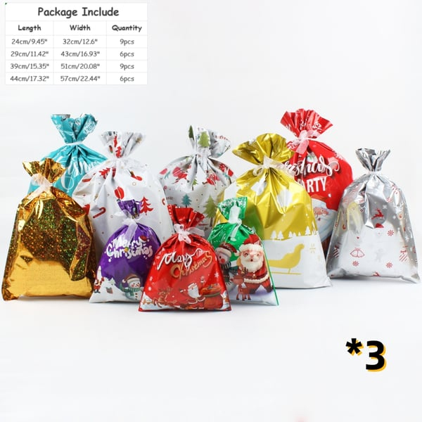 🎅Early Christmas Sale 49% OFF 🎁 Christmas Cheer Drawstring Gift Bags - 33-Pack
