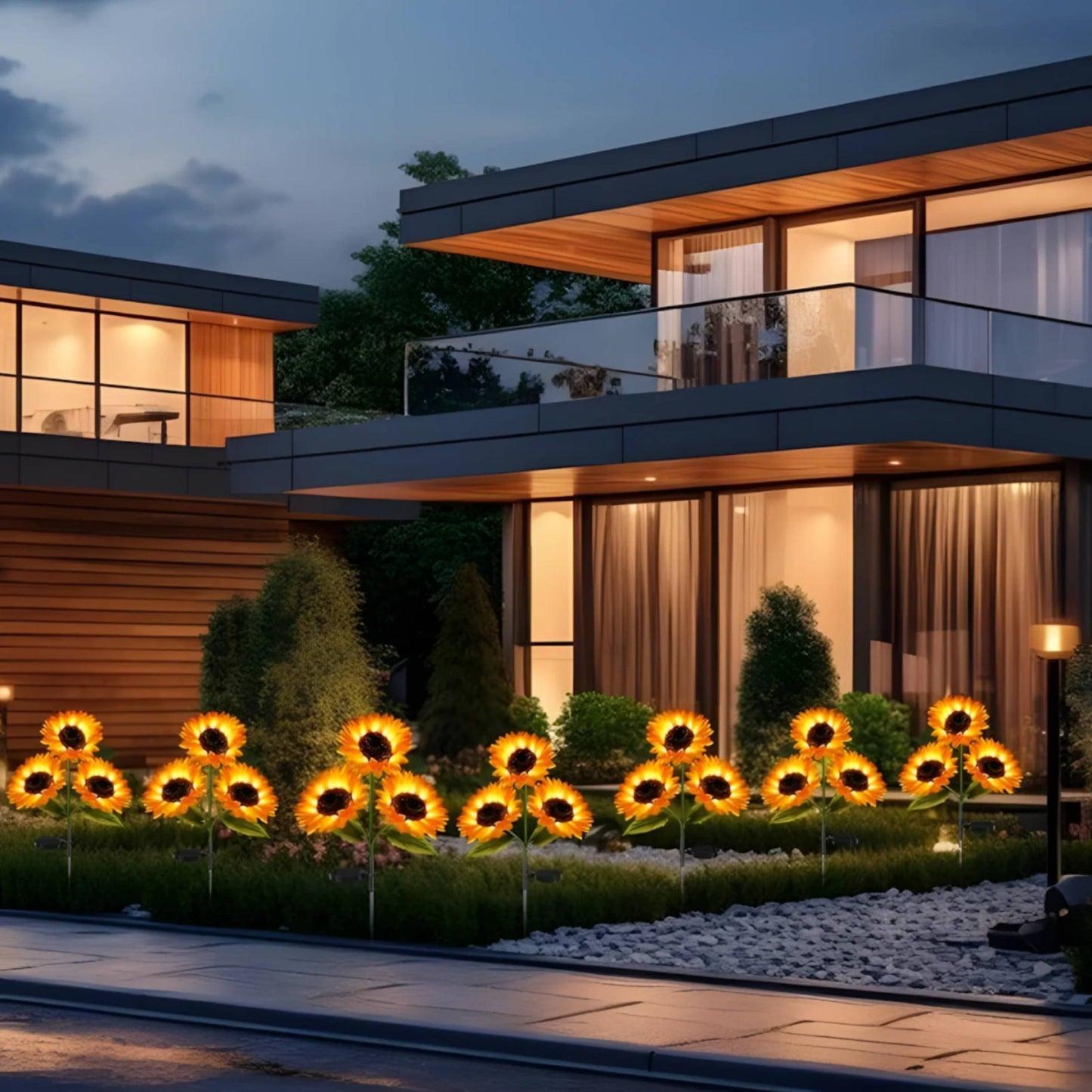 Solar Sunflower Garden Lights